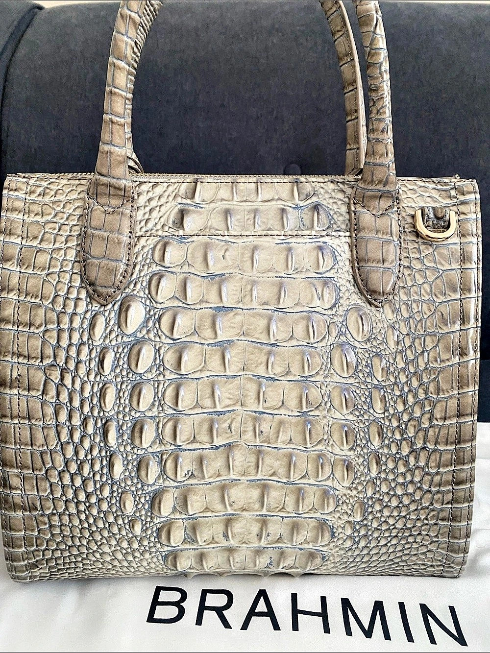 Brahmin Caroline Mindful Grey small Caroline with wallet
